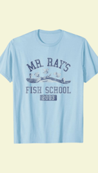 Disney Pixar Finding Nemo Mr. Rays Fish School 2003 Poster T-Shirt