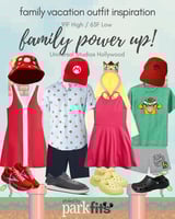 Universal Hollywood Nintendo Mario themed family outfit inspiration