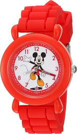 DISNEY Mickey Mouse Kids Plastic Time Teacher Analog Quartz Silicone Strap Watch