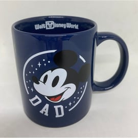 Disney Parks WDW Mickey Dad Blue Ceramic Coffee Mug