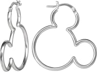 Disney Womens Minnie and Mickey Mouse Outline Hoop Earrings - Mickey Mouse Earrings - Minnie Mouse Earrings - Disney Jewelry