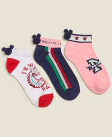 Disney x Macys Minnie Majorette Socks Womens 3-Pack