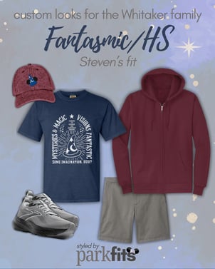 Whitaker Family Christmas Trip custom curated Disney looks: dad's Fantasmic Hollywood glam look