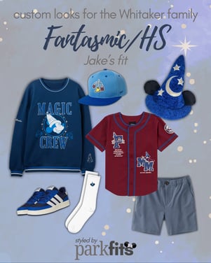 Whitaker Family Christmas Trip custom curated Disney looks: big boy's Fantasmic Hollywood glam look