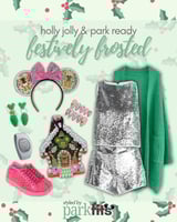 Holly jolly & park ready Disney Christmas outfit inspiration: festively frosted gingerbread look with hot pink & sequins