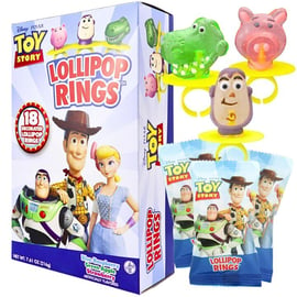 Imaginings 3 Toy Story Individually Wrapped Lollipop Rings Birthday Party Supplies, Buzz Lightyear, Rex, and Hamm, Character Shaped Suckers, Pack of 18