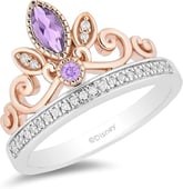 Jewelili Enchanted Disney Fine Jewelry Rapunzel Tiara Ring