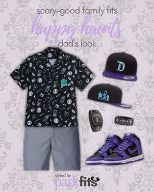 Scary-good Disney Halloween family outfit inspiration: Haunted Mansion look for dad