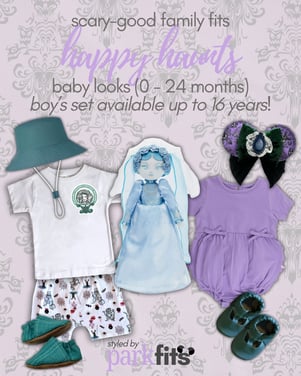 Scary-good Disney Halloween family outfit inspiration: Haunted Mansion looks for baby