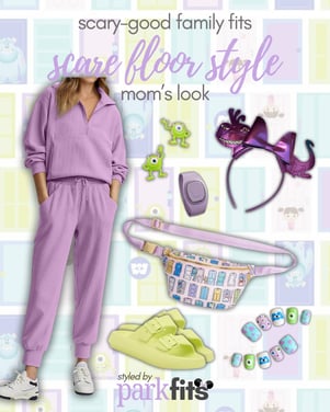 Scary-good Disney Halloween family outfit inspiration: Monsters, Inc. mom look