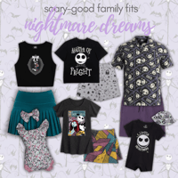 Scary-good Disney Halloween family outfit inspiration: Nightmare Before Christmas inspired family look