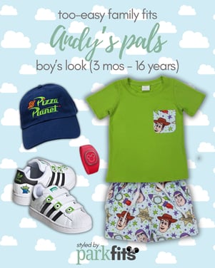 Too-easy Disney family outfit inspiration: Andy’s pals Toy Story boy's look