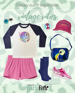 Vintage Universal Studios outfit inspiration '80s ET movie tee with ET and Me fanny pack, 80s accessories, and a vintage Universal Studios Florida ballcap