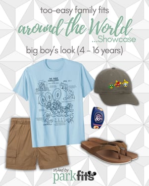Too-easy Disney family outfit inspiration: Big Boy's EPCOT World Showcase look