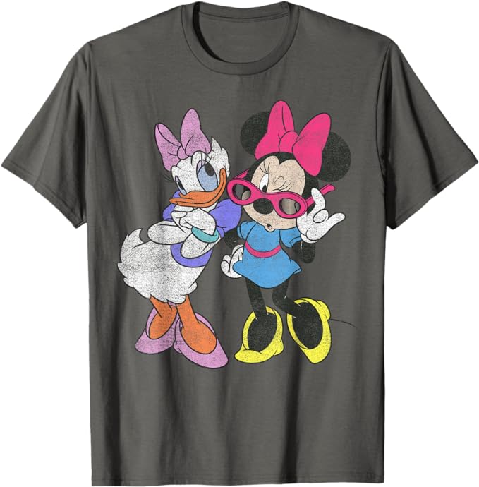 Disney Mickey And Friends Daisy & Minnie Fashion Short Sleeve T-Shirt