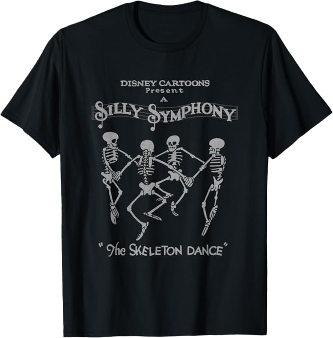 Disney Silly Symphonies The Skeleton Dance Vintage Logo T-Shirt