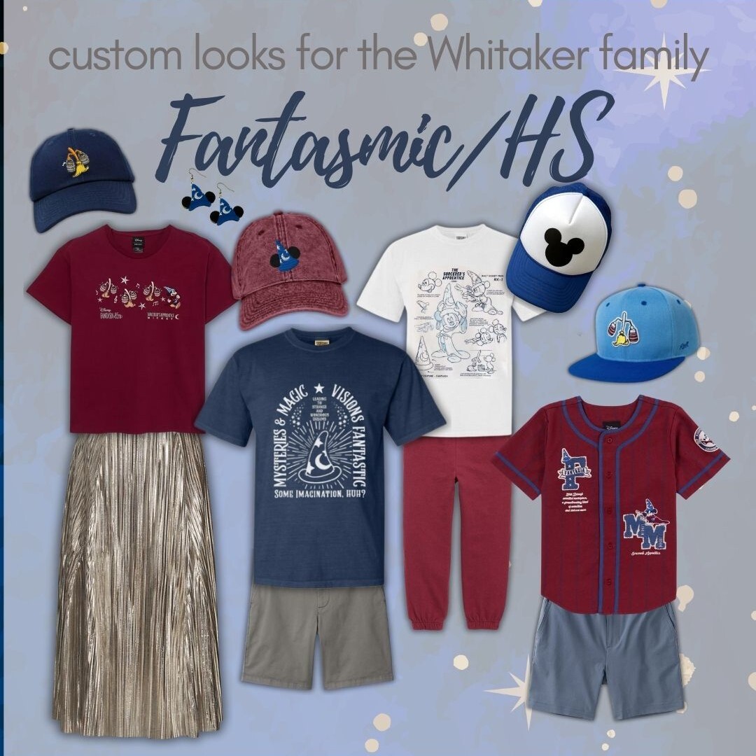 Whitaker Family Christmas Trip custom curated Disney looks: Fantasmic Hollywood glam
