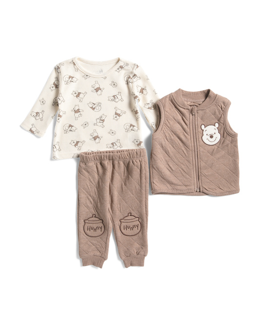 Newborn Pooh 3pc Jogger Set