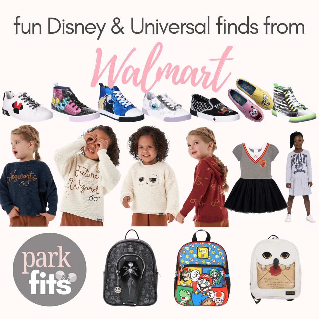 Fun Disney & Universal finds at Walmart: Women's Shoes, Toddler sweaters & dresses, and mini-backpacks